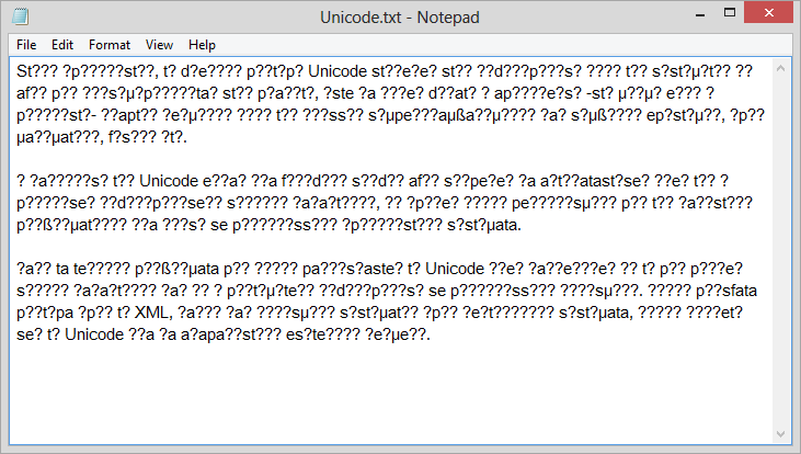 Characters encoding demystified
