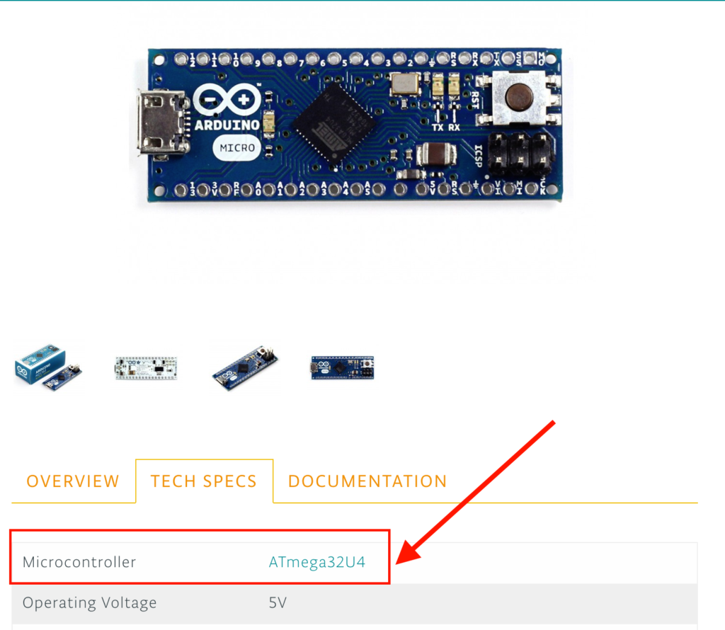 ATmega32UA Microcontroller